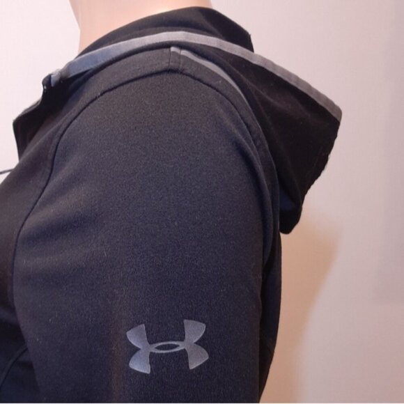 Under Armour Quarter Zip Hoodie Top Performance Activewear Long Sleeve Two Tone - Picture 5 of 13